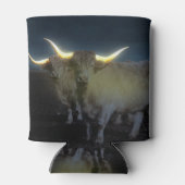 Hochlandkühe, die im Dunkeln leuchten, können kühl Dosenkühler (Rückseite)