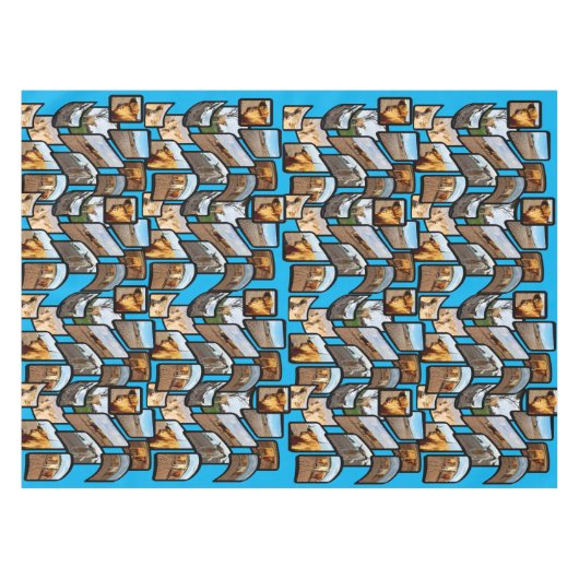 Hochlandkühe in einer Bildmontage, Tischdecke (Vorderseite (Horizontal))