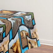 Hochlandkühe in einer Bildmontage, Tischdecke (Beispiel)