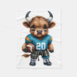 Hochlandkühe und Football Fleecedecke