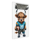 Hochlandkühe und Football Mini Klemmbrett (Schrägansicht)