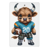 Hochlandkühe und Football Mini Klemmbrett (Rückseite)