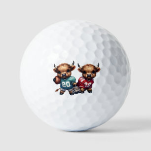 Hochlandkühe und Fußball Golfball