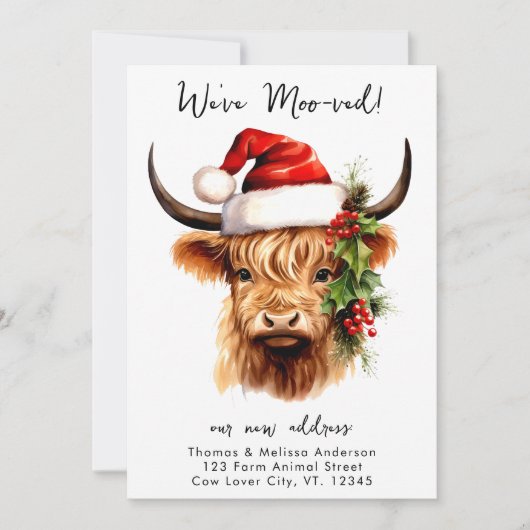 Hochlandkuhfestivals Farm Weihnachtsfeiertag Beweg Ankündigung (Vorderseite)
