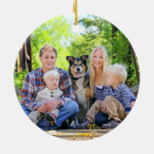 Hochlandkuhfestivals Foto Farm Weihnachten Keramik Ornament (Hinten)