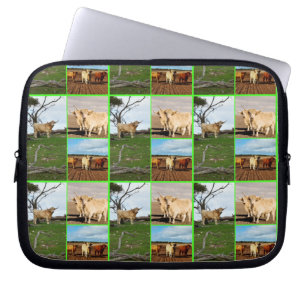 Hochlandkuhfoto Collage, 10-Zoll-Laptop-Sieb Laptopschutzhülle
