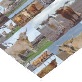 Hochlandkuhfoto Collage, Tischläufer (Ecke)