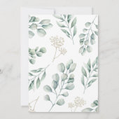 Hochlandkuhgrün Babydusche Einladung (Rückseite)