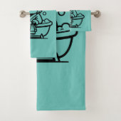 Hochlandkuhlicht Aquamarin Badhandtuch Set (Insitu)