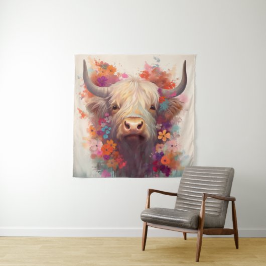 Hochlandkuhmauer Wandteppich (Beispiel)