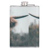 Hochlandkuhportrait Flachmann (Rückseite)