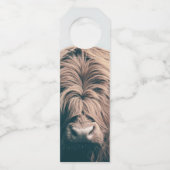 Hochlandkuhportrait Flaschenanhänger (Rückseite)