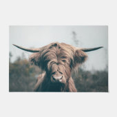 Hochlandkuhportrait Fußmatte (Vorderseite)