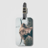 Hochlandkuhportrait Gepäckanhänger (Vorderseite Vertikal)