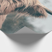 Hochlandkuhportrait Geschenkpapier (Ecke)