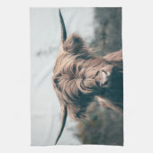 Hochlandkuhportrait Geschirrtuch (Vertikal)