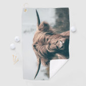 Hochlandkuhportrait Golfhandtuch (Insitu)