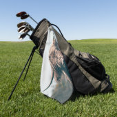 Hochlandkuhportrait Golfhandtuch (Gras)