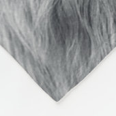 Hochlandkuhportrait Initialmonogramm Schwarz-weiß Fleecedecke (Ecke)