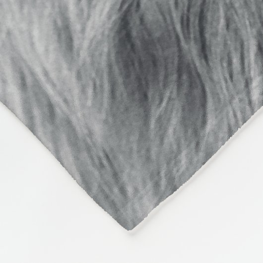 Hochlandkuhportrait Initialmonogramm Schwarz-weiß Fleecedecke (Ecke)