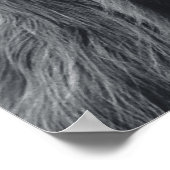 Hochlandkuhportrait Initialmonogramm Schwarz-weiß Poster (Ecke)