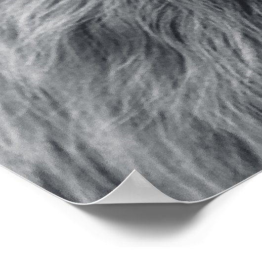 Hochlandkuhportrait Initialmonogramm Schwarz-weiß Poster (Ecke)