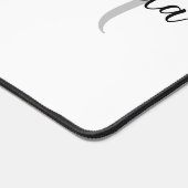 Hochlandkuhportrait Initialmonogramm Schwarz-weiß Schreibtischunterlage (Ecke)