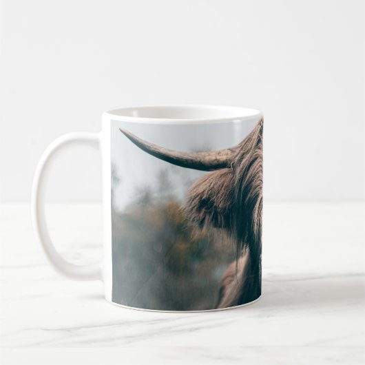 Hochlandkuhportrait Kaffeetasse (Links)