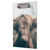 Hochlandkuhportrait Klemmbrett (Links)