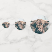 Hochlandkuhportrait Konfetti (Vorderseiten)