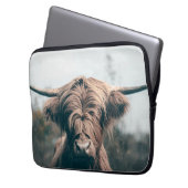 Hochlandkuhportrait Laptopschutzhülle (Vorderseite Links)