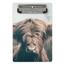 Hochlandkuhportrait Mini Klemmbrett