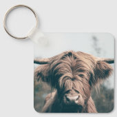 Hochlandkuhportrait Schlüsselanhänger (Vorderseite)