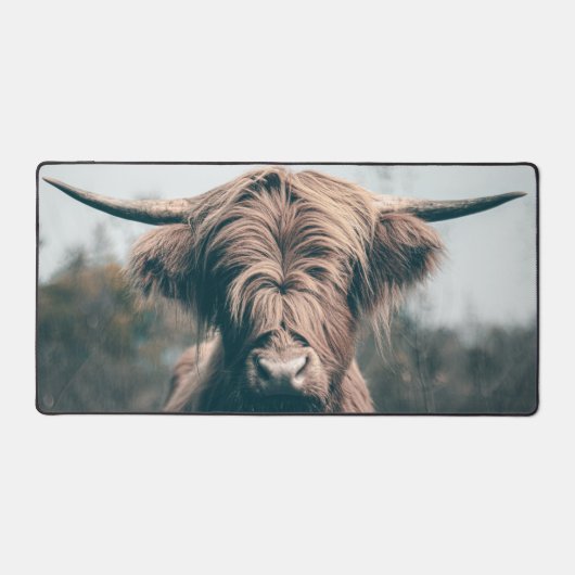Hochlandkuhportrait Schreibtischunterlage (Vorderseite)