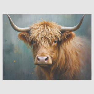 Hochlandkuhportrait Seidenpapier