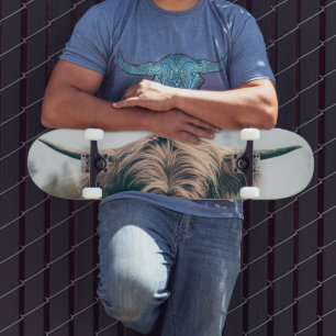 Hochlandkuhportrait Skateboard
