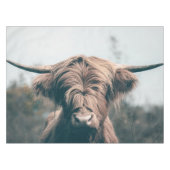 Hochlandkuhportrait Tischdecke (Vorderseite (Horizontal))