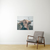 Hochlandkuhportrait Wandteppich (Beispiel (Horizontal))