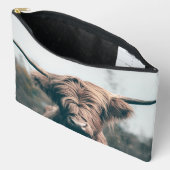 Hochlandkuhportrait Zubehörtasche (Offen)