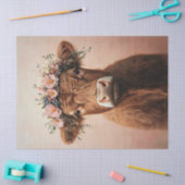 Hochlandkuhrosa-Blume Seidenpapier (Basteln)