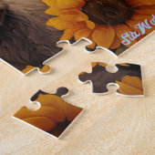 Hochlandkuhsonnenblume mit Kalbspuzzle Puzzle (Seite)