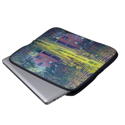 Hochlandmorgens Laptopschutzhülle (Vorne Knopf)