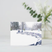 Hochlandpark im Winter Postkarte (Stehend Vorderseite)