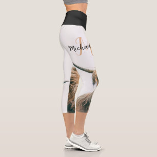 Hochlandportrait individuelle Name Capri Leggings