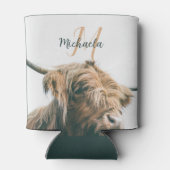 Hochlandportrait individuelle Name Dosenkühler (Rückseite)