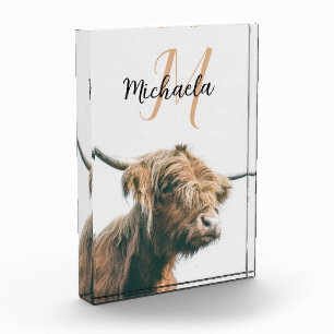 Hochlandportrait individuelle Name Fotoblock