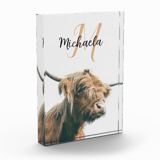 Hochlandportrait individuelle Name Fotoblock (Links)
