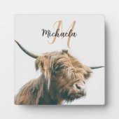 Hochlandportrait individuelle Name Fotoplatte (Vorderseite)