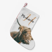 Hochlandportrait individuelle Name Kleiner Weihnachtsstrumpf (Vorderansicht (hängend))