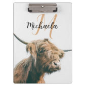 Hochlandportrait individuelle Name Klemmbrett (Vorderseite)